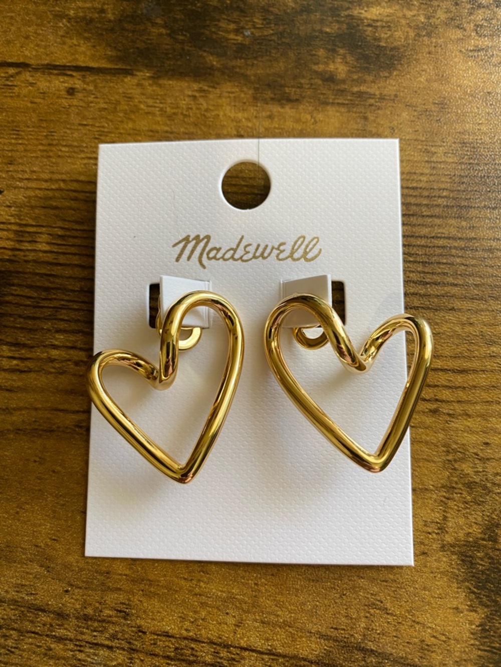 NWT MADEWELL Looped Heart Oversized Hoop Earrings - Picture 3 of 6